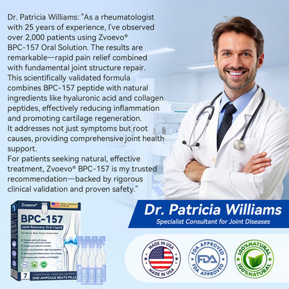 Zvoevo® BPC-157 Stabilized-Peptide Joint Recovery Oral Liquid - ✅Clinically Co-Developed with U.S. Peptide Research Alliance