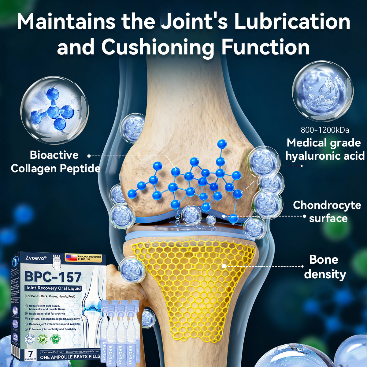 Zvoevo® BPC-157 Stabilized-Peptide Joint Recovery Oral Liquid - ✅Clinically Co-Developed with U.S. Peptide Research Alliance