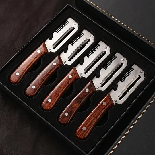 🌾LAST DAY 50% OFF-✨3-in-1 Stainless Steel Vegetable Peeler with Wooden Handle（upsell）