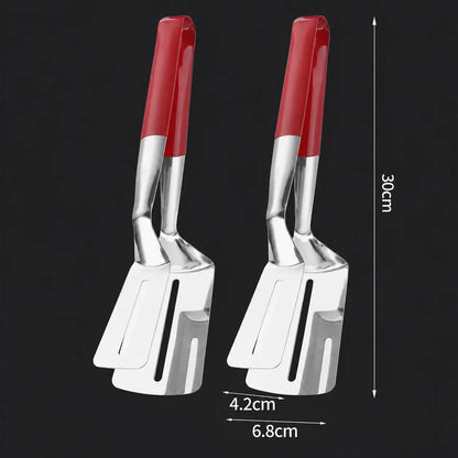 LAST DAY 50% OFF 🍳Rolimey®  2-in-1 Stainless Steel Spatula Tongs – Grip, Flip & Serve