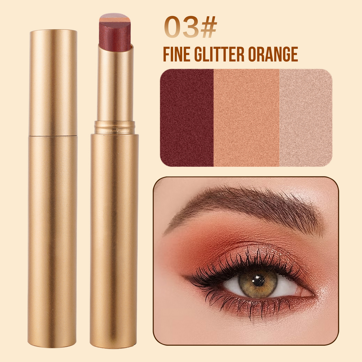 🌟 3-in-1 Shimmer Eyeshadow Stick | One Swipe, Stunning Eyes 😍