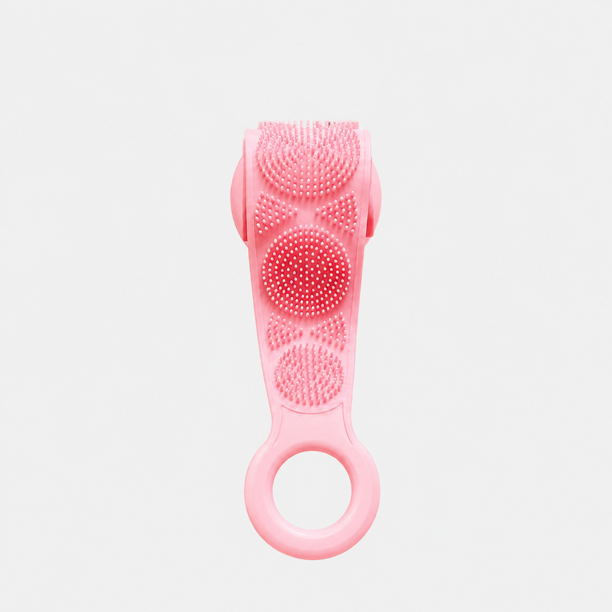 Pink silicone body scrubber belt