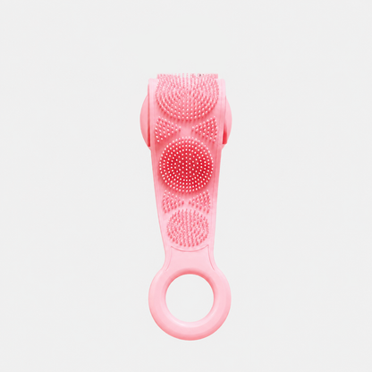 Pink silicone body scrubber belt