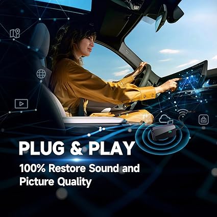 Jemluse Wireless CarPlay Adapter for Apple iPhone - Multi-User Seamless Connection for Convert Wired to Wireless Car Play Adapter - No Latency from iOS 10+ to Screen w/USB C