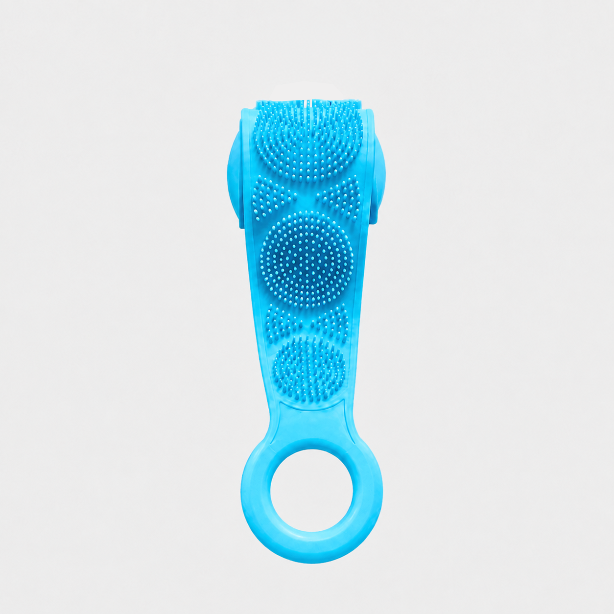 Blue silicone body scrubber belt
