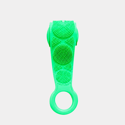 Green silicone body scrubber belt