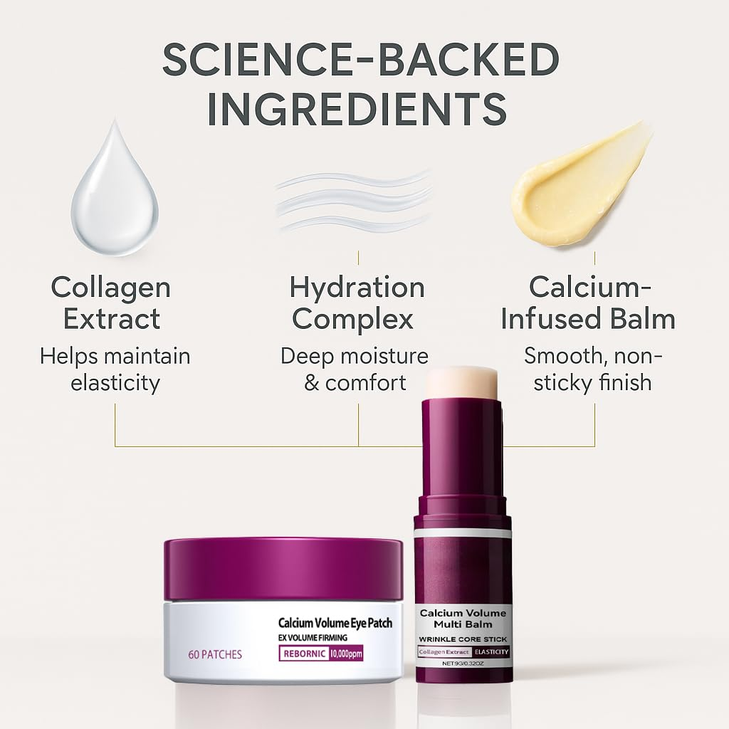 [Dr.Meloxin Official] Calcium Volume Multi Balm+Eye Patch 60ea Korean Skin Care Cosmetics with Collagen Extract Elasticity Eye Shiel dSkin Repair