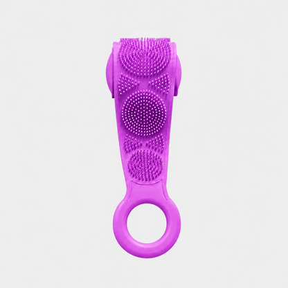 Purple silicone body scrubber belt