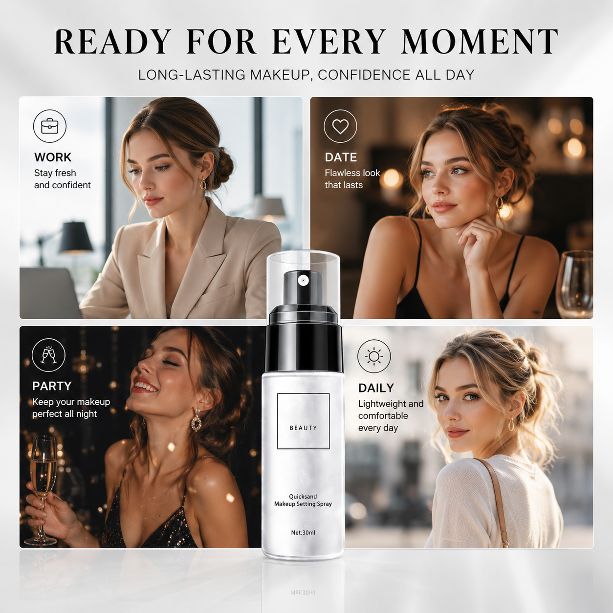 Mattifying ✨ Waterproof 💦 Makeup Setting Spray 💄 – Long-Lasting Oil Control 🌸 & Fresh-Looking Finish
